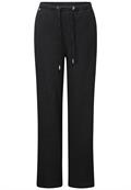 Musselin Wide Leg Hose black