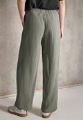 Musselin Wide Leg Hose pale mud green
