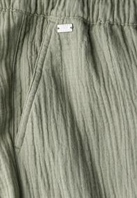 Musselin Wide Leg Hose pale mud green