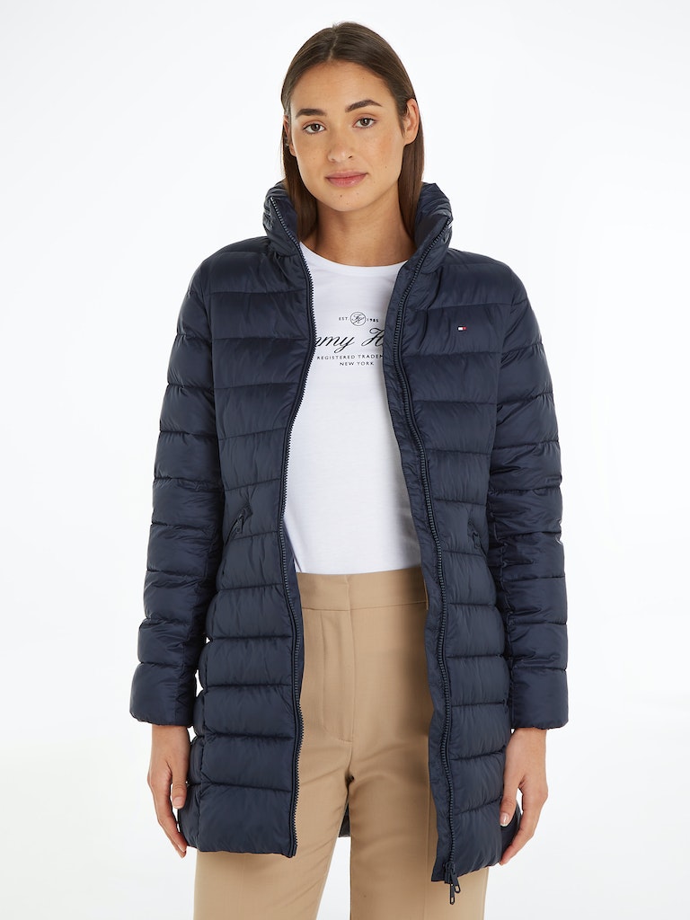 Tommy Hilfiger Damen Mantel MW PADDED GLOBAL STRIPE COAT desert  