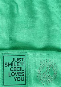 Mütze mit Deko cool light mint green