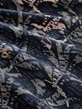 navy green palm design