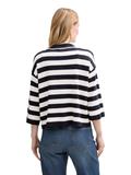 navy offwhite block stripe