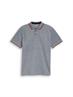 navy white two tone pique