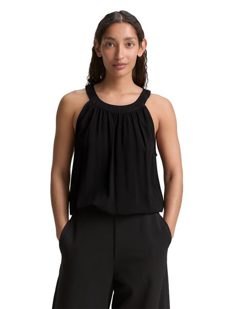 Neckholder Blusentop deep black