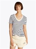 NEW SLIM CODY V-NECK SS breton dark night navy stp