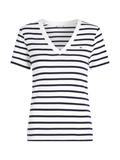 NEW SLIM CODY V-NECK SS breton dark night navy stp