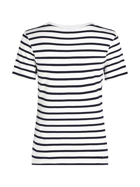 NEW SLIM CODY V-NECK SS breton dark night navy stp