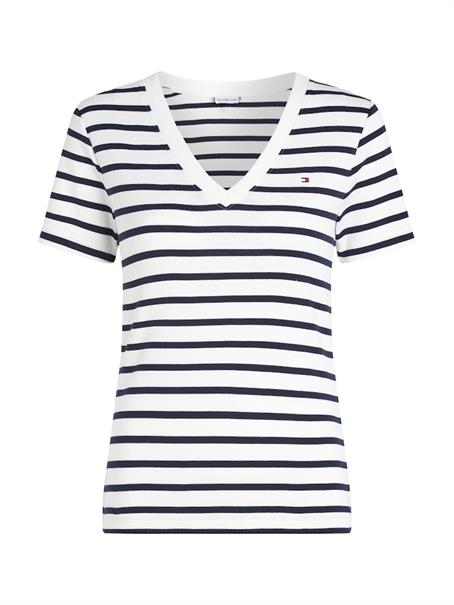 NEW SLIM CODY V-NECK SS breton dark night navy stp