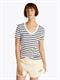 NEW SLIM CODY V-NECK SS breton dark night navy stp