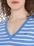 NEW SLIM CODY V-NECK SS breton stp- blue spell- ecru