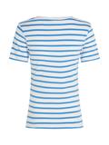 NEW SLIM CODY V-NECK SS ecru- blue spell stp