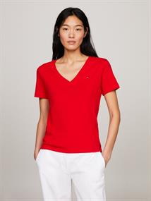 NEW SLIM CODY V-NECK SS fierce red