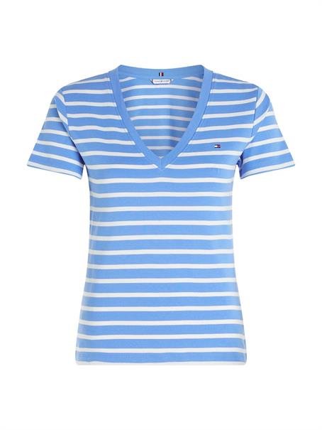 NEW SLIM CODY V-NK SS breton stp- blue spell- ecru