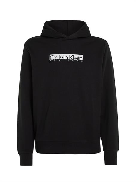 Calvin klein box logo hoodie hotsell