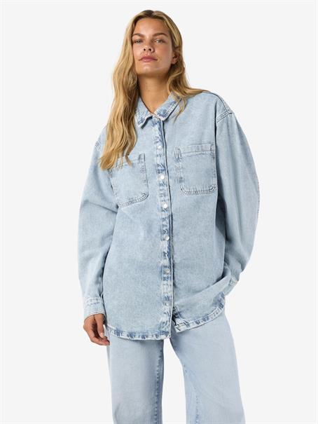 NMALVA L/S DENIM SHACKET AZ352LB NOOS light blue denim