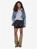 NMANDY PU HW SHORTS WVN NOOS black