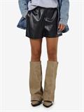 NMANDY PU HW SHORTS WVN NOOS black