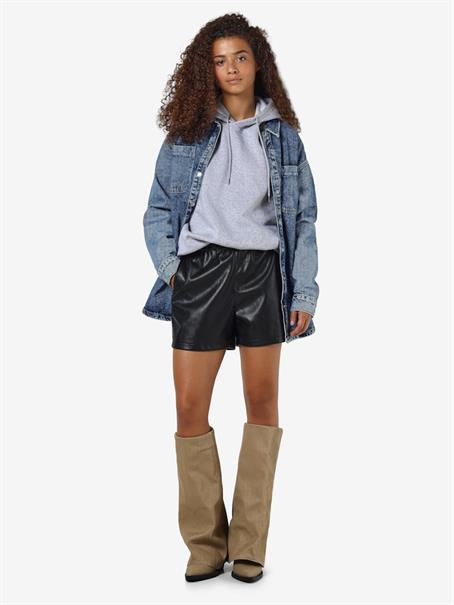 NMANDY PU HW SHORTS WVN NOOS black