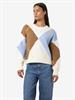NMARMIE L/S O-NECK ARGYLE KNIT FWD cloud dancer
