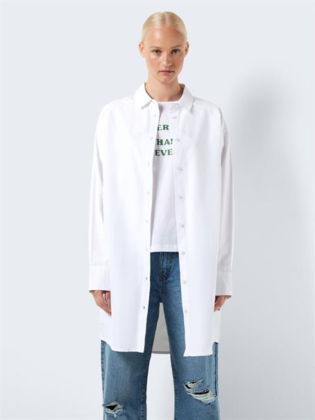 NMASTA L/S SHIRT DRESS FWD bright white