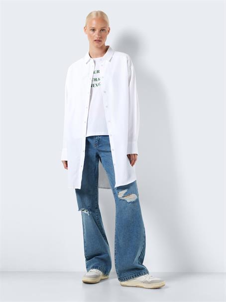 NMASTA L/S SHIRT DRESS FWD bright white