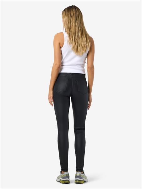 NMCALLIE HW SKINNY COATED PANTS NOOS black