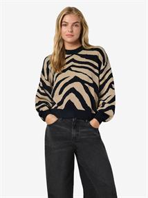 NMCHARLOTT L/S O-NECK KNIT FWD NOOS black