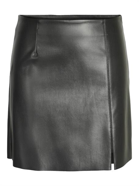 NMCLARA PENNY COATED HW SLIT SKIRT NOOS black
