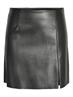NMCLARA PENNY COATED HW SLIT SKIRT NOOS black