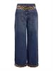 NMCORE NW LEOPATCH WIDE LEG JEAN FO050DB dark blue denim