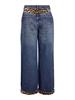 NMCORE NW LEOPATCH WIDE LEG JEAN FO050DB dark blue denim