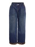 NMCORE NW LEOPATCH WIDE LEG JEAN FO050DB dark blue denim