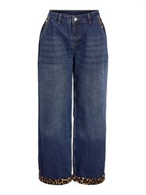 NMCORE NW LEOPATCH WIDE LEG JEAN FO050DB dark blue denim