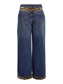 NMCORE NW LEOPATCH WIDE LEG JEAN FO050DB dark blue denim