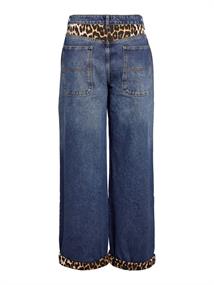 NMCORE NW LEOPATCH WIDE LEG JEAN FO050DB dark blue denim