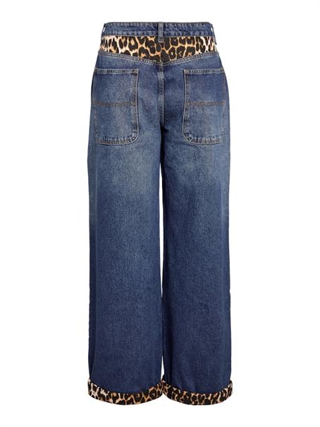 NMCORE NW LEOPATCH WIDE LEG JEAN FO050DB dark blue denim