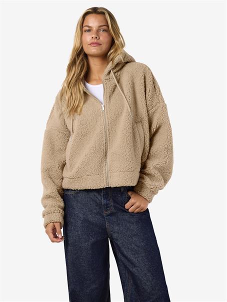 NMCUDDLE CROP HOOD JACKET NOOS white pepper