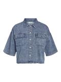 NMENZA S/S REG CROP SHIRT MG004MB NOOS medium blue denim