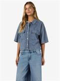 NMENZA S/S REG CROP SHIRT MG004MB NOOS medium blue denim