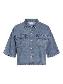 NMENZA S/S REG CROP SHIRT MG004MB NOOS medium blue denim