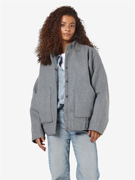 NMHALSTON L/S BOMBER JACKET FWD NOOS light grey melange