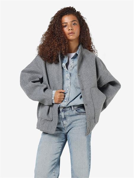 NMHALSTON L/S BOMBER JACKET FWD NOOS light grey melange