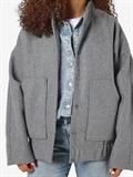 NMHALSTON L/S BOMBER JACKET NOOS light grey melange