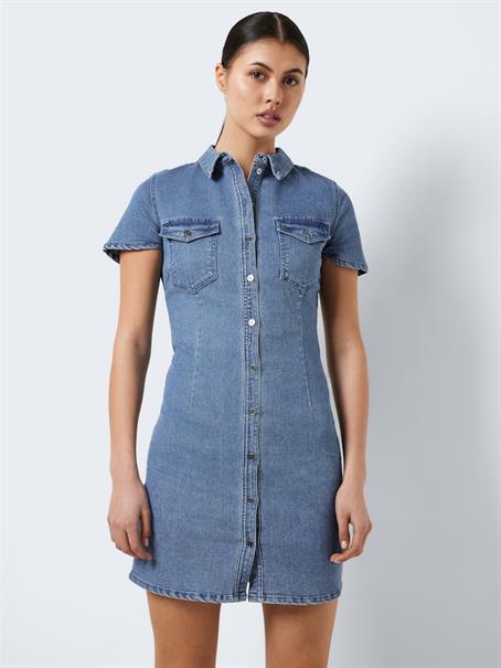 NMJOY S/S DRESS MB S* medium blue denim
