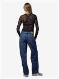 NMJUDITH L/S MESH TOP BG FWD NOOS black