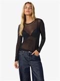 NMJUDITH L/S MESH TOP BG NOOS black1