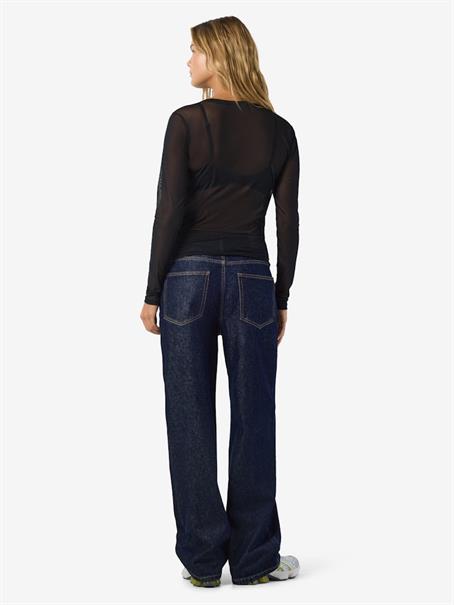 NMJUDITH L/S MESH TOP BG NOOS black1