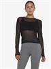 NMJUDITH L/S MESH TOP BG NOOS black