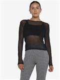 NMJUDITH L/S MESH TOP BG NOOS black